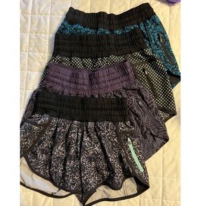 Lot of 4 - Lululemon Tracker shorts size 6